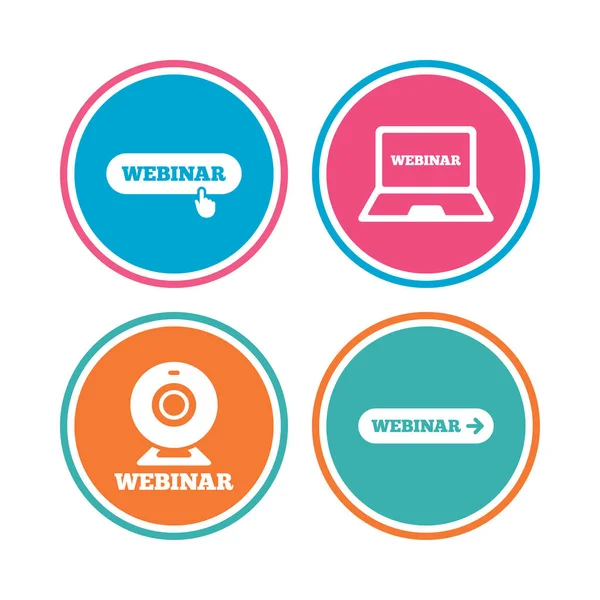 Ontwerp van Webinar pictogrammen — Stockvector