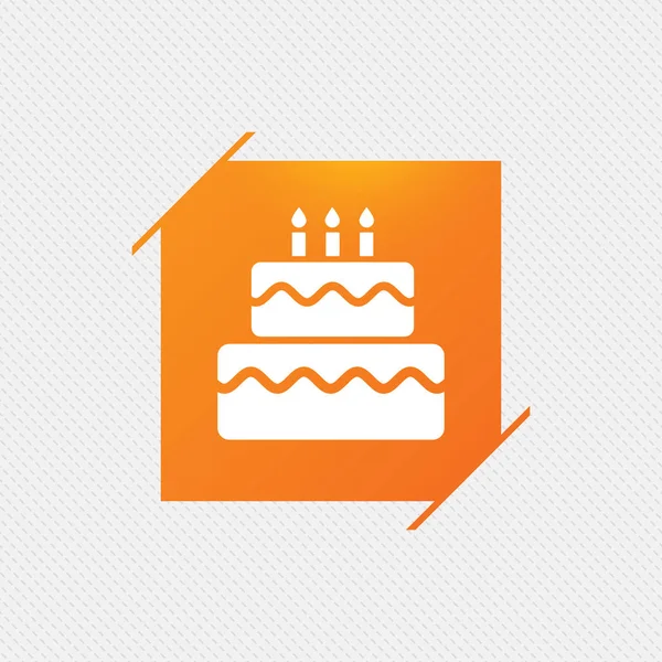 Cake van de kindverjaardag ondertekent — Stockvector