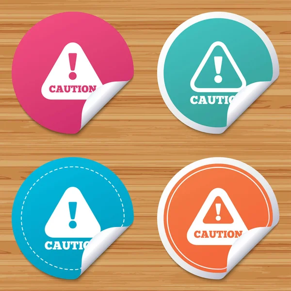 Attention caution signs — Stock Vector
