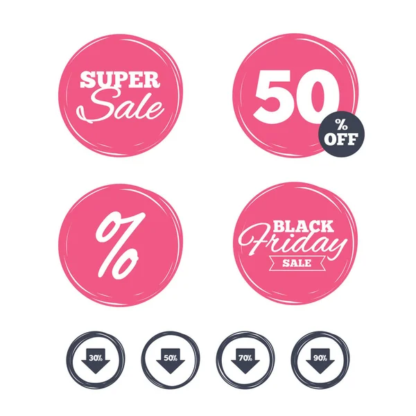 Iconos de Super venta — Vector de stock