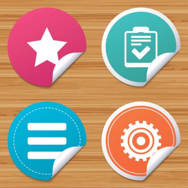 Yıldız ve menü listesi işaretleri