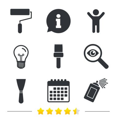 Duvar onarım aracı ve resim semboller