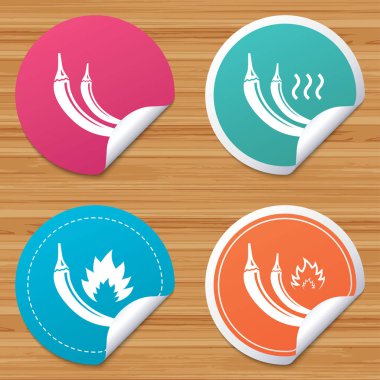 sıcak biber simgeler. 