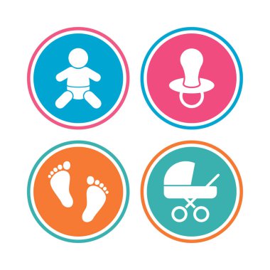 Baby infants icons. clipart