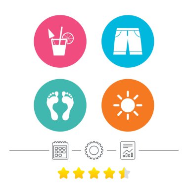 Beach Tatil simgeler. 