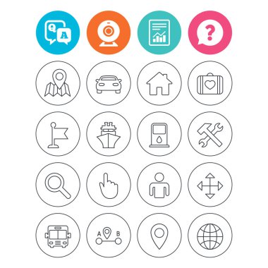 GPS navigasyon Icons Set