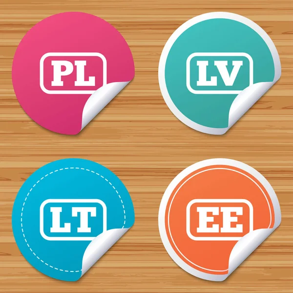 Language icons set — Stock Vector