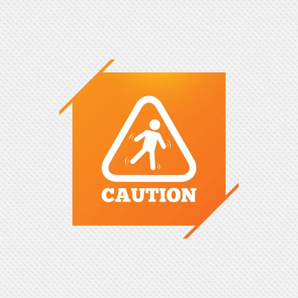 Caution wet floor icon. — Stock Vector