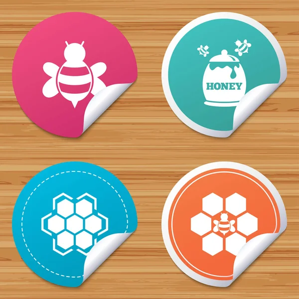 Honey icons set — Stock Vector