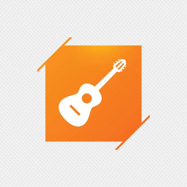 Icône signe guitare acoustique . — Image vectorielle