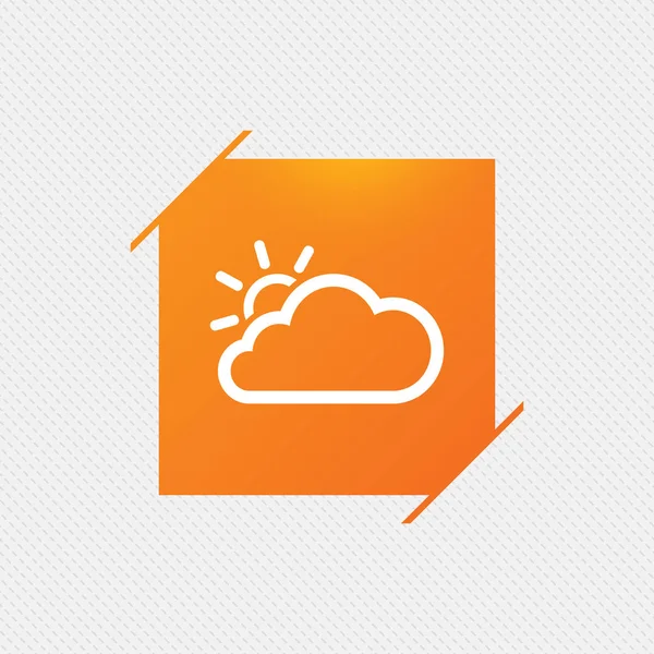 Símbolo meteorológico - Nube y sol icono — Archivo Imágenes Vectoriales