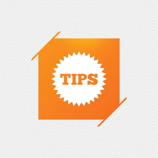 Tips sign icon — Stock Vector