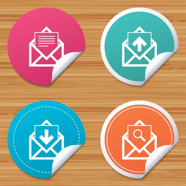 Mail envelop icons set — Stockvector