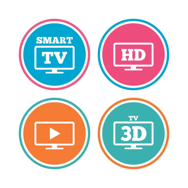 Icone della modalità Smart TV — Vettoriale Stock