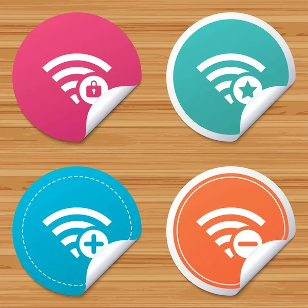 Parola Wifi sembolleri — Stok Vektör