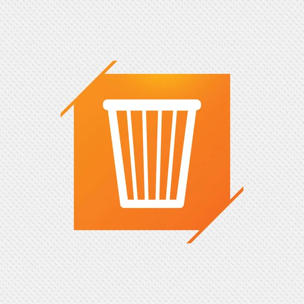 Icono de signo de papelera de reciclaje — Vector de stock