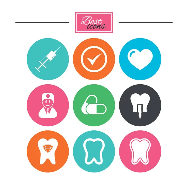 Conjunto de iconos dentales — Archivo Imágenes Vectoriales