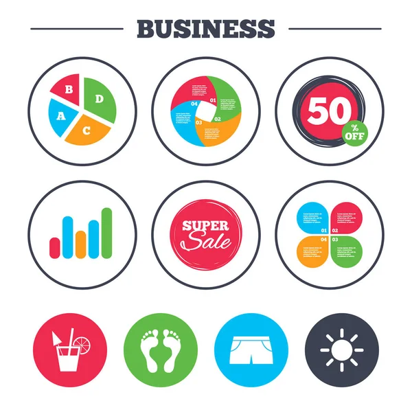 Business pie chart set — Stock Vector