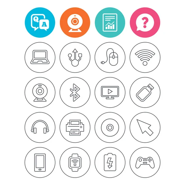 Computer elements icons. — Stock Vector