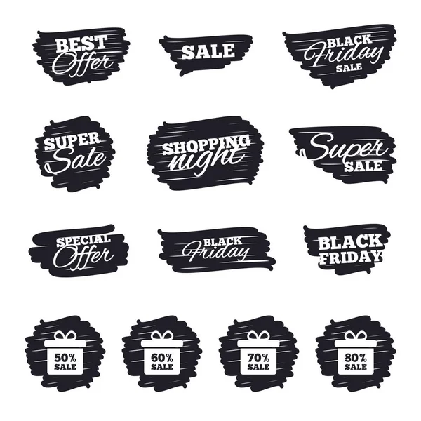 Sale pointer tag icons — Stock Vector
