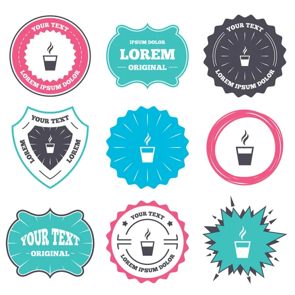 Bere Modelli di etichette e badge Illustrazioni Stock Royalty Free