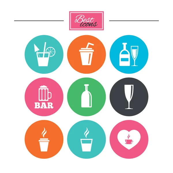 Bar icons set — Stockvector