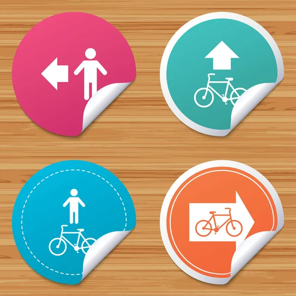 Bicycle Circle badges — Stock Vector
