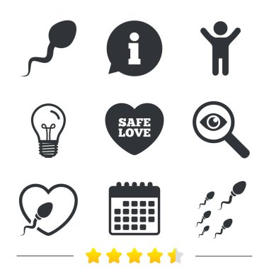 Sperm simgeler. Döllenme veya döllenme işaretleri.