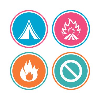 Yangın alev simgeler.