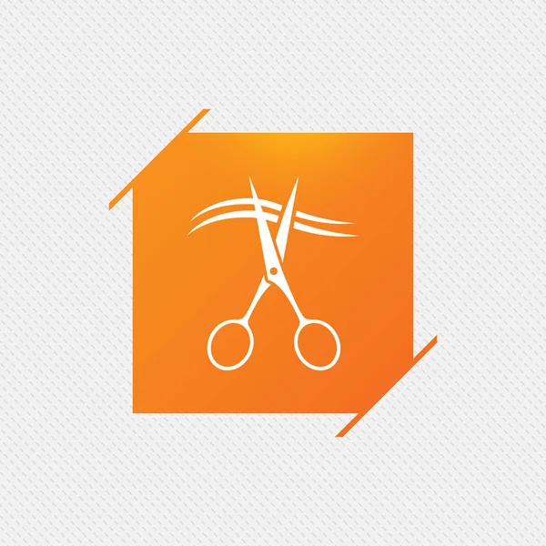 Nůžky řez vlasy znamení ikonu. — Stockový vektor