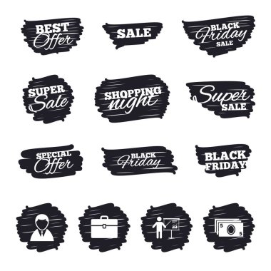 İnsan ve nakit para simgeleri.