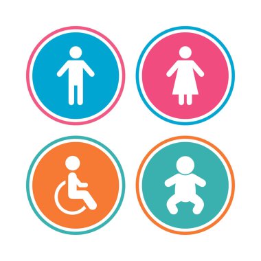 WC tuvalet Icons set