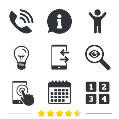 Telefon simgeleri. Çağrı Merkezi desteği sembolleri