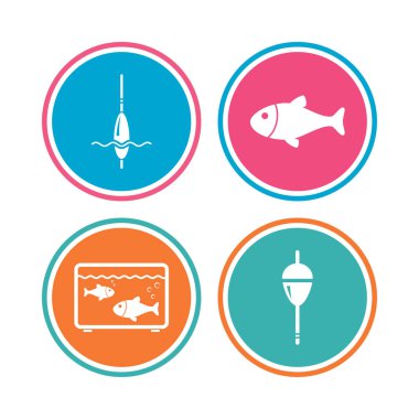 Balıkçılık Icons set