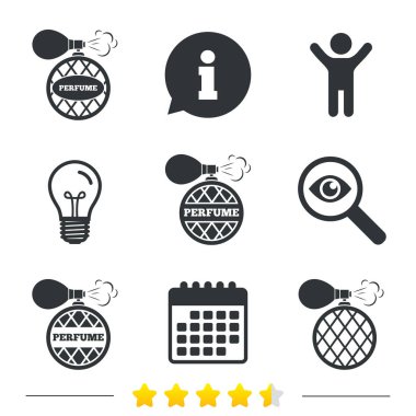 parfüm şişesi simgeler. 