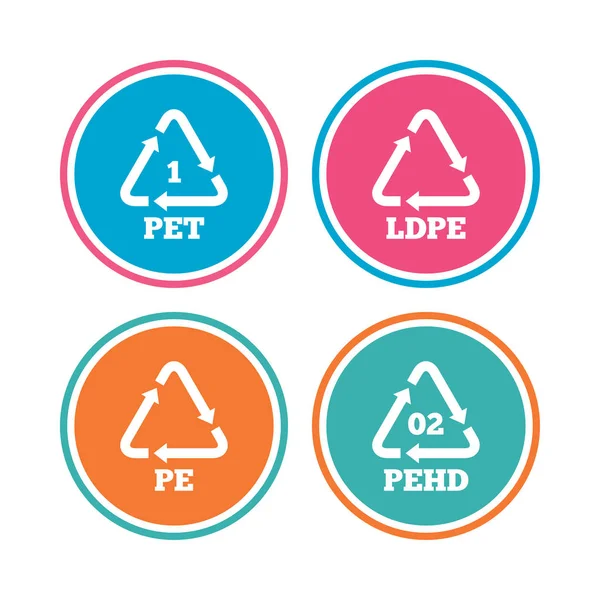 Evde beslenen hayvan, Ld-pe ve Hd-pe. Polietilen tereftalat simgeler