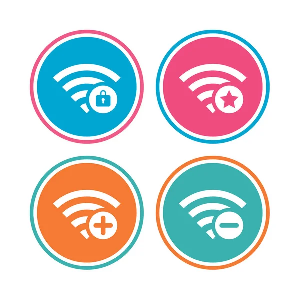 Wifi Wireless Network icons. — Stock Vector