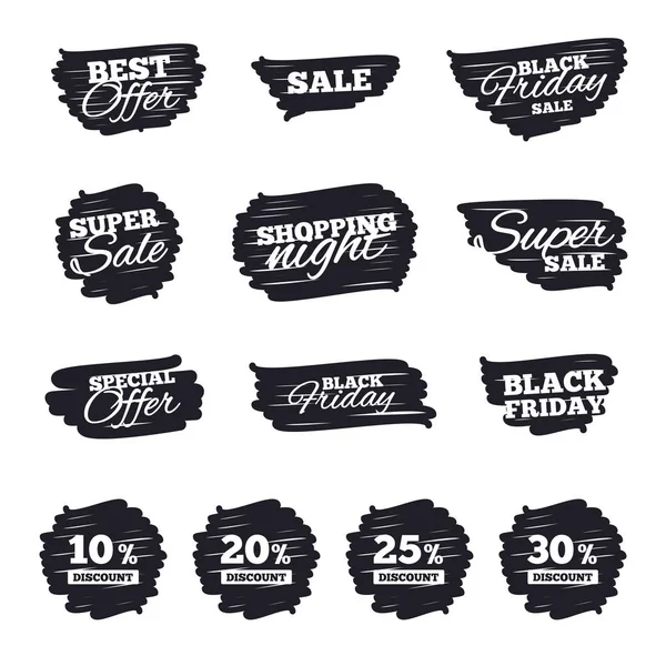 Sale discount icons set — Stock Vector