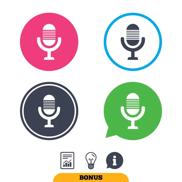 Microphone icon set — Stock Vector