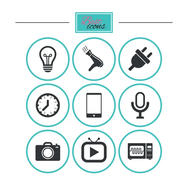 Eletrodomésticos, ícones do dispositivo . —  Vetores de Stock