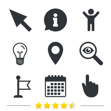 fare imleci simgesi. el ya da bayrak işaretçi sembol.