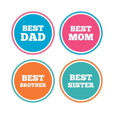 En iyi anne ve baba, kardeş, kardeş simgeler.