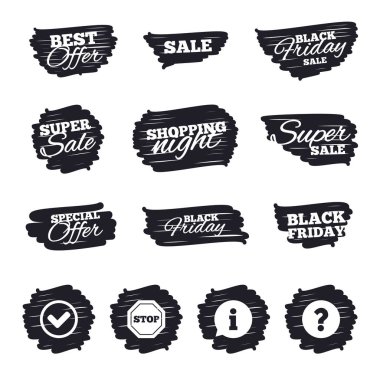 bilgi simgeleri. Dur yasağı sembolü.