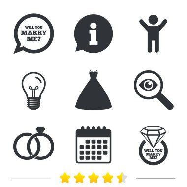 Düğün elbise simgeler. Gelin ve damat yüzük sembolü.