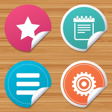 Yıldız ve menü listesi işaretleri