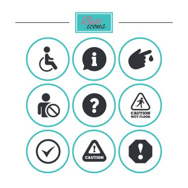 Dikkat bildirim simgeleri.