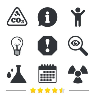 Dikkat radyasyon simgeler. 