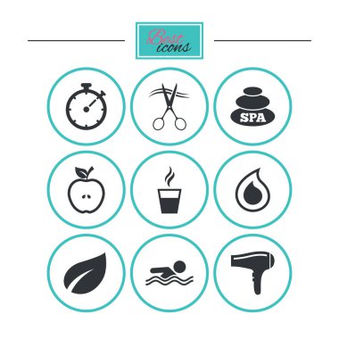 Spa, Kuaför simgeler. 