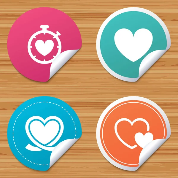 Hearts icons set — Stock Vector