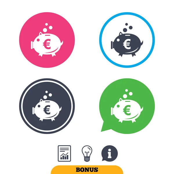 Piggy bank teken pictogram. Moneybox symbool. — Stockvector